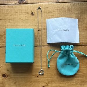 Tiffany & Co. Silver Open Heart Necklace - (16 mm)